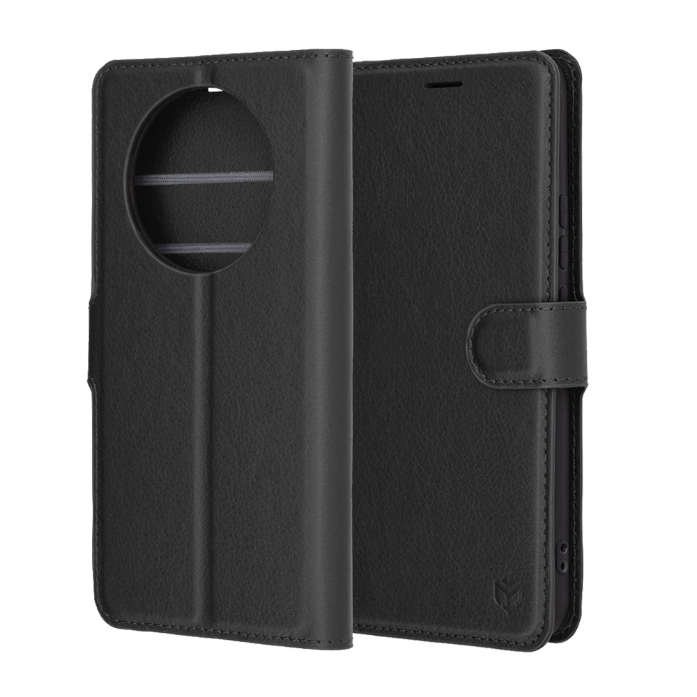 Husa de protectie Techsuit Leather Folio compatibil cu Realme 14 Pro, Negru