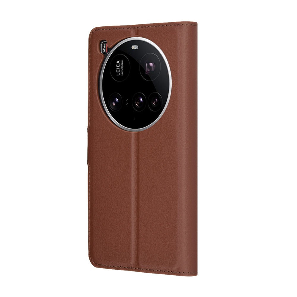 Husa de protectie Techsuit Leather Folio compatibil cu Xiaomi 15 Ultra, Maro