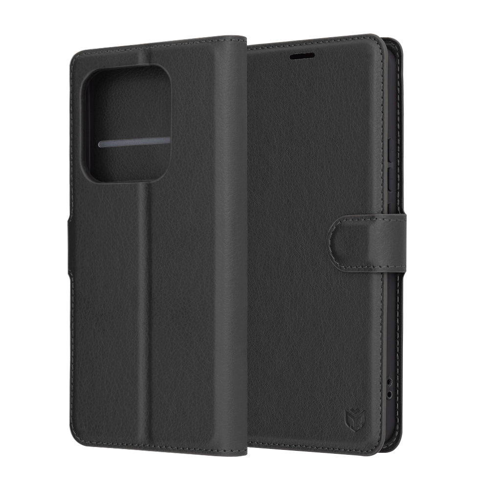 Husa de protectie Techsuit Leather Folio compatibil cu Xiaomi Redmi Note 14 5G, Negru