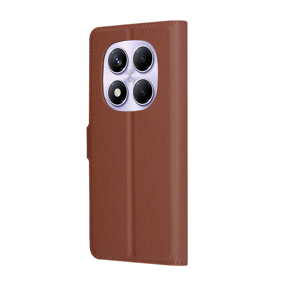 Husa de protectie Techsuit Leather Folio compatibil cu Xiaomi Redmi Note 14 Pro 4G, Maro