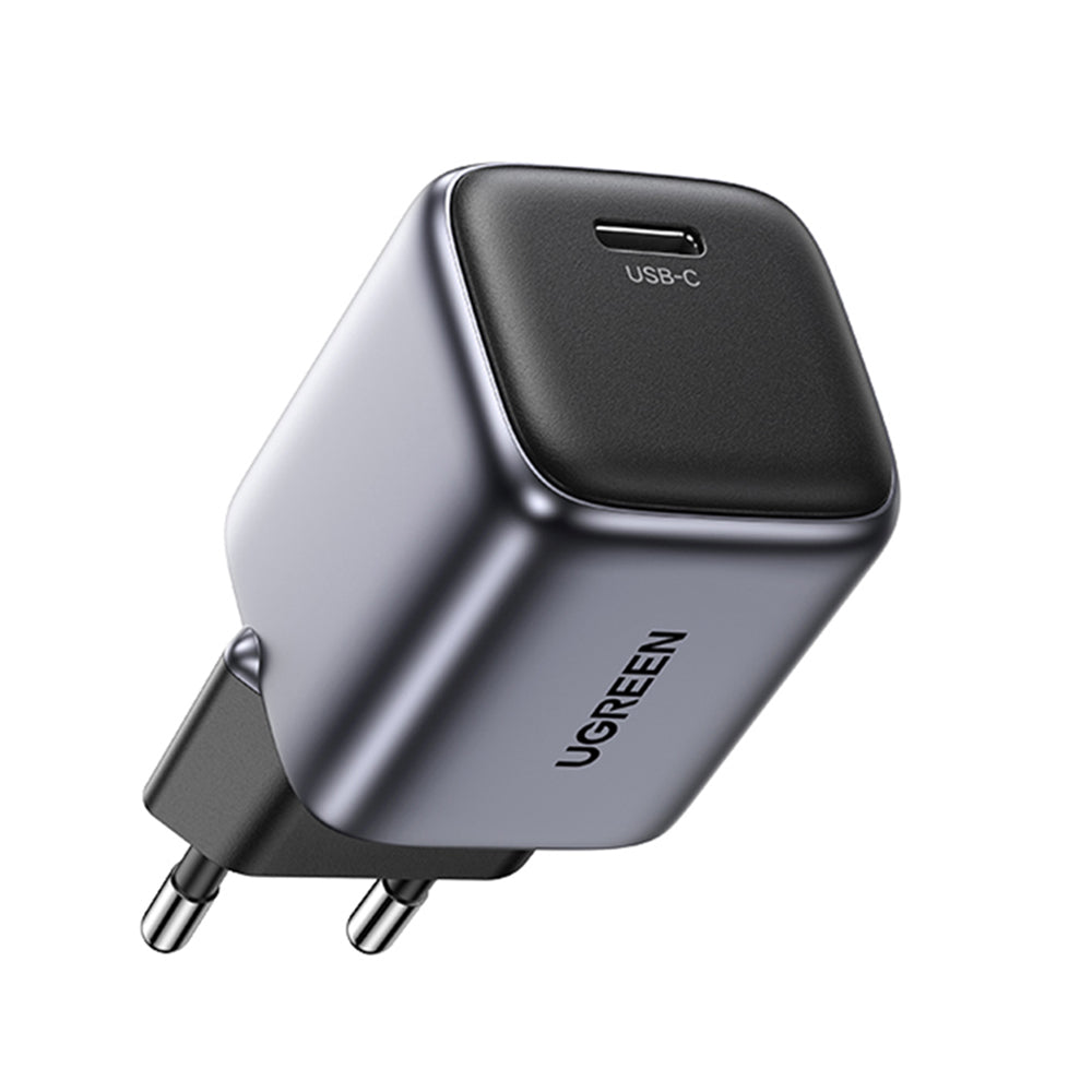 Incarcator Ugreen Nexode CD318 (90664), USB-C, GaN, Fast Charging, 20W, 3A, QC4.0+, Gri