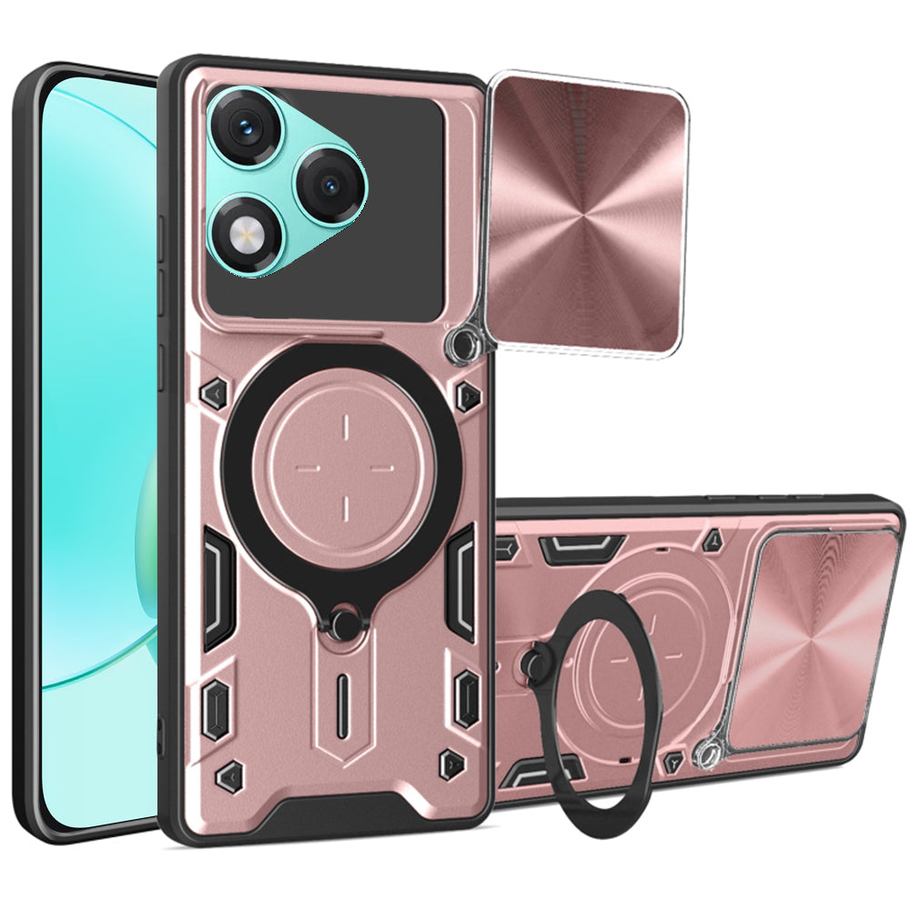 Husa de protectie Techsuit CamGuard Pro compatibil cu Honor 400 Lite, Roz Auriu