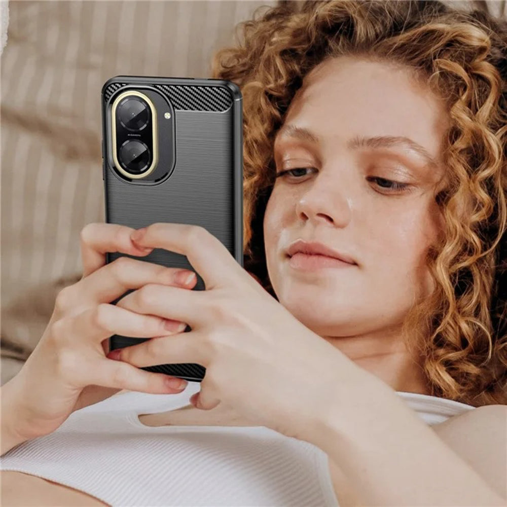 Husa de protectie Techsuit Carbon Silicone compatibil cu Xiaomi Redmi A5 4G (Standard), Negru