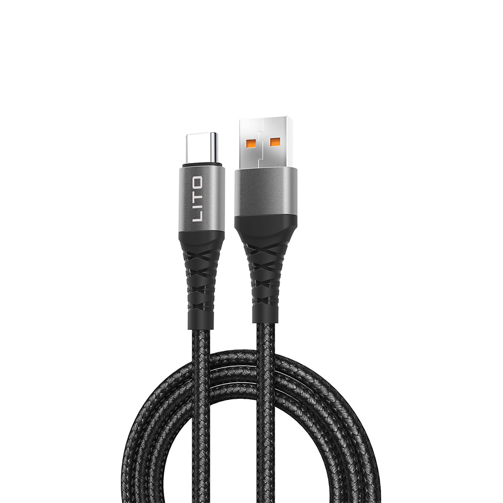 Cablu Lito (LD22T), USB-A to Type-C, Fast Charging, 2.4A, 2m, Negru