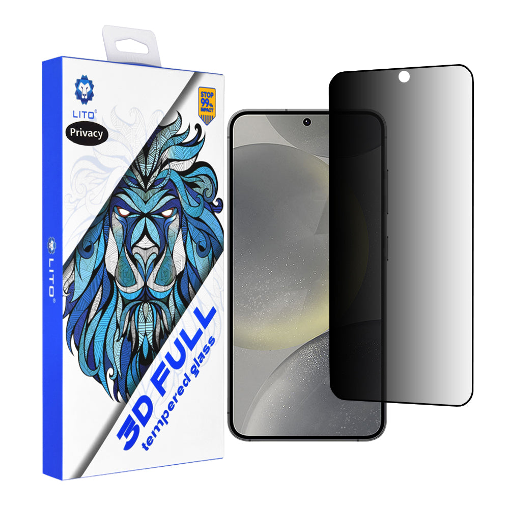 Folie de protectie Lito 3D Full Cover compatibil cu Samsung Galaxy S24 / S25, Privacy