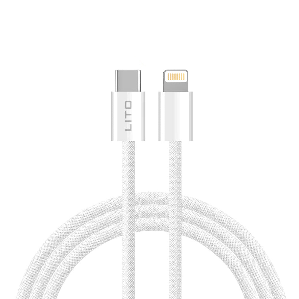 Cablu Lito (LD04CL), Type-C to Lightning, Fast Charging 27W, 1m, Alb