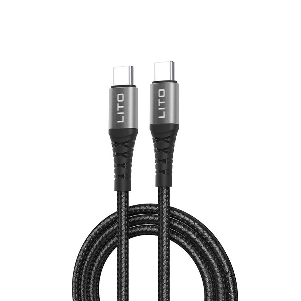 Cablu Lito (LD22CC), Type-C to Type-C, Fast Charging, 60W, 2m, Negru