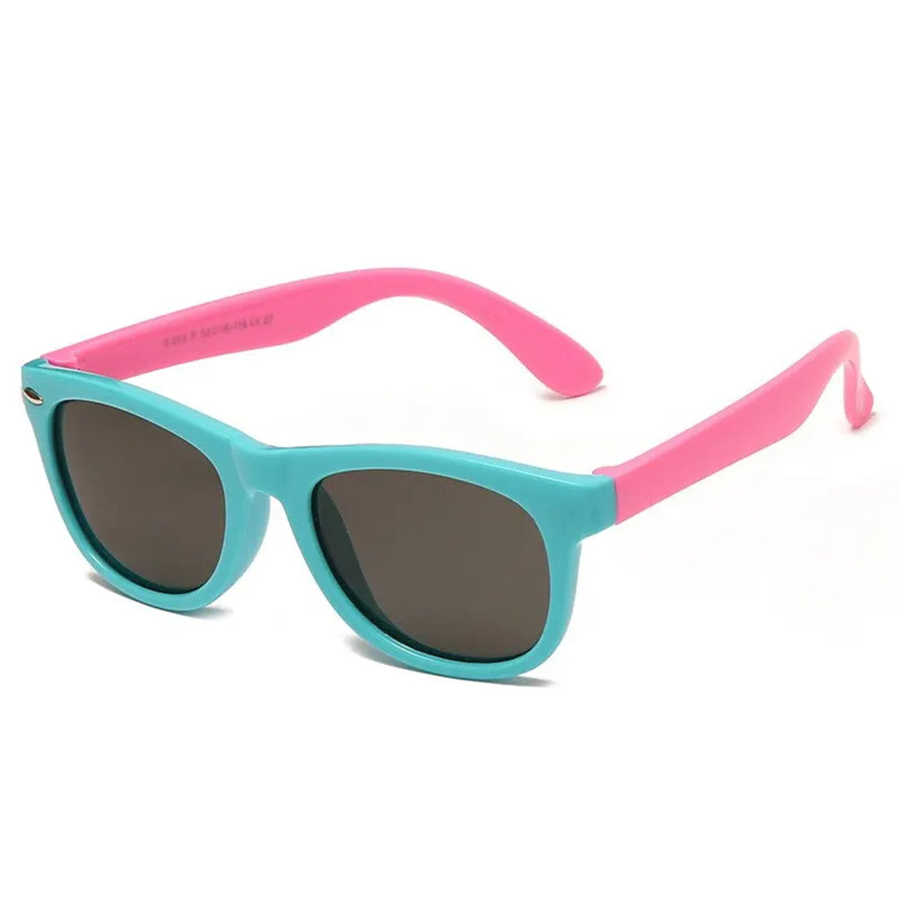 Techsuit Sunglasses Polarised (8306-C32), for Babies, Square Shape, Albastru / Pink