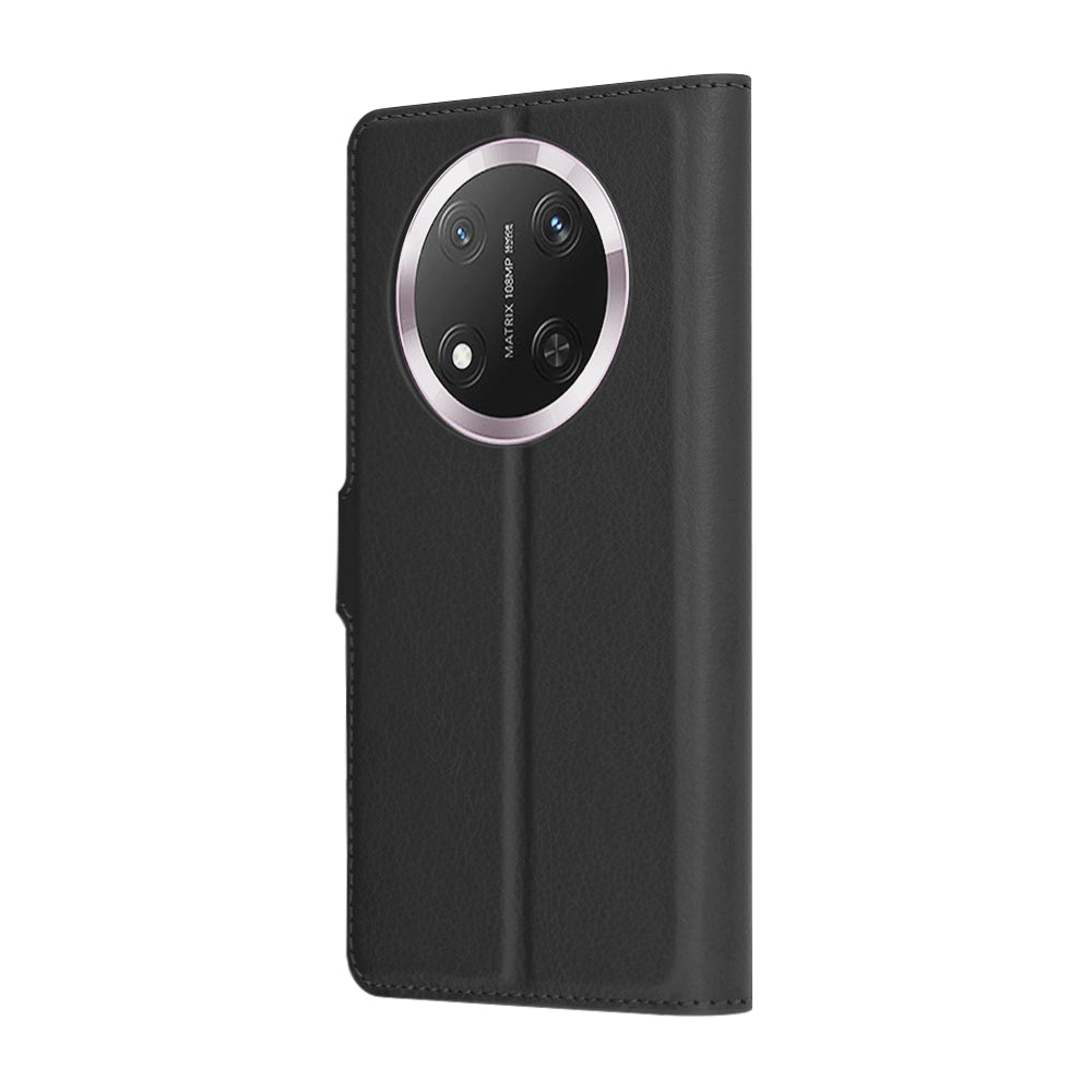 Techsuit Leather Folio fekete tok Honor Magic7 Lite és Honor X9c telefonhoz