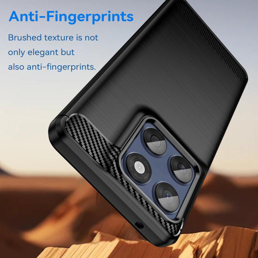 Husa de protectie Techsuit Carbon Silicone compatibil cu Motorola Edge 60 / Edge 60 Fusion, Negru