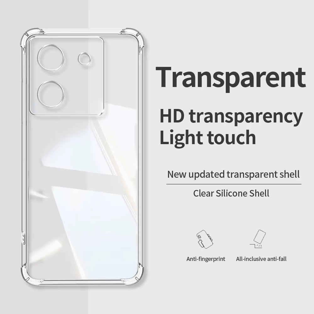 Husa de protectie Techsuit Shockproof Clear Silicone compatibil cu Xiaomi Poco M7 Pro 5G, Transparent