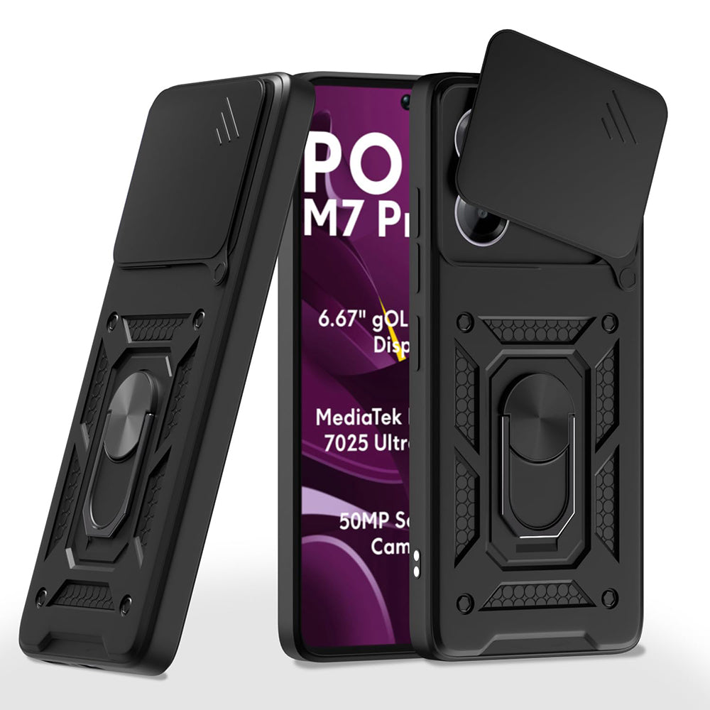 Husa de protectie Techsuit CamShield Series compatibil cu Xiaomi Poco M7 Pro 5G, Negru