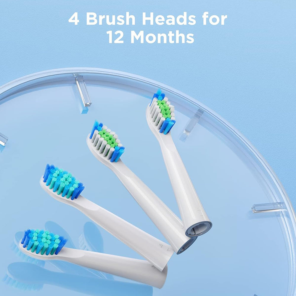 Bitvae Toothbrush Heads (SDD2), For Bitvae D2, x4, Alb