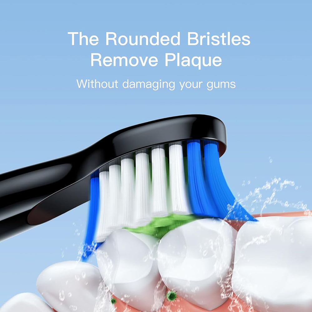 Bitvae Toothbrush Heads (SDD2), For Bitvae D2, x4, Negru