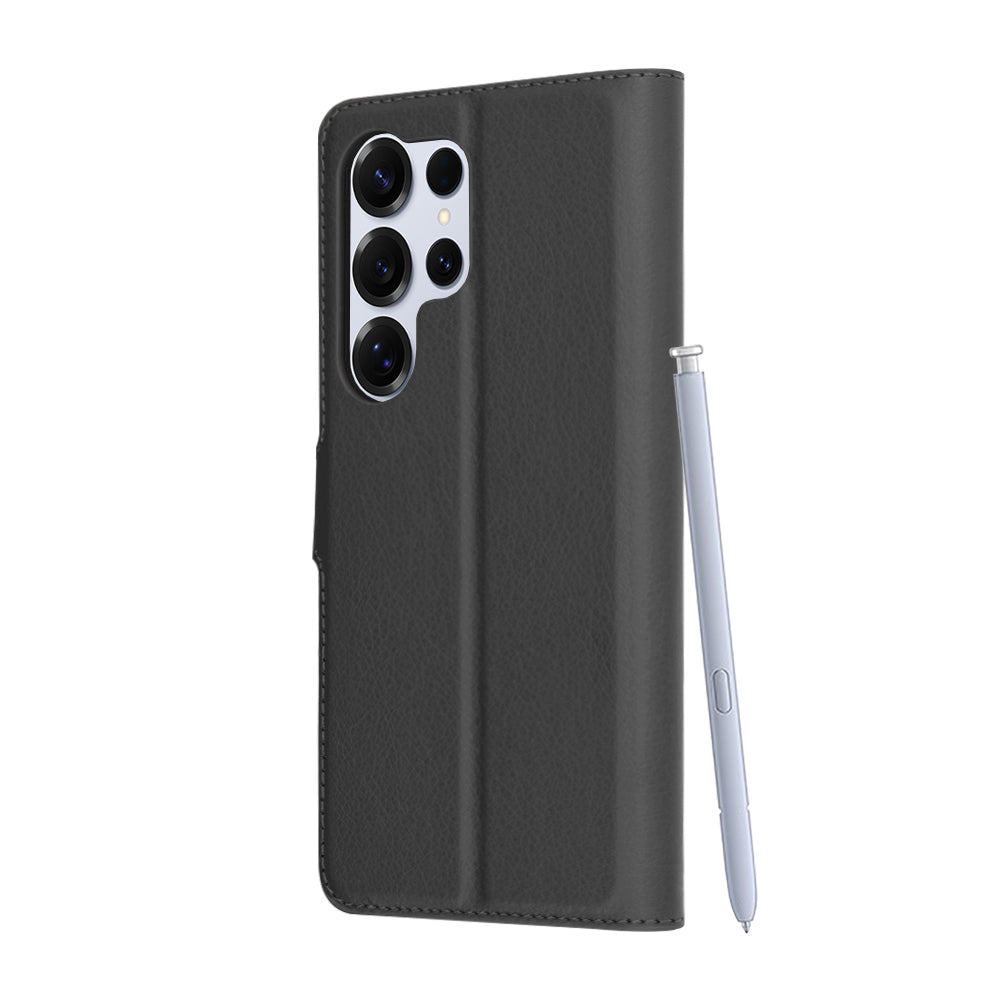 Husa de protectie Techsuit Leather Folio compatibil cu Samsung Galaxy S25 Ultra, Negru