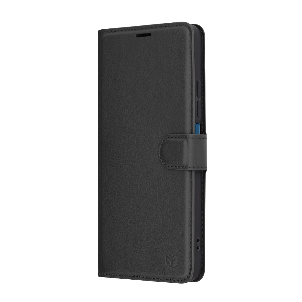 Husa de protectie Techsuit Leather Folio compatibil cu Xiaomi Redmi 14C / Poco C75, Negru