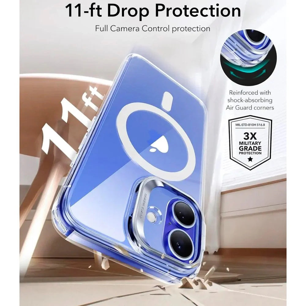 Husa de protectie ESR Classic Hybrid HaloLock Kickstand compatibil cu iPhone 16, Transparent