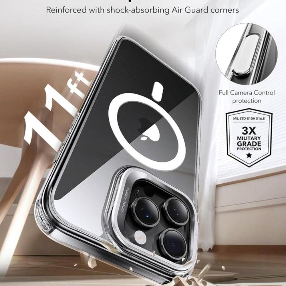 Husa de protectie ESR Classic Hybrid HaloLock Kickstand compatibil cu iPhone 16 Pro, Transparent