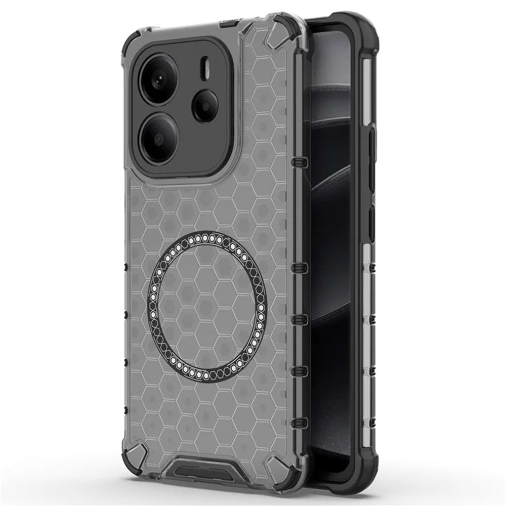Husa de protectie Techsuit HoneyComb Shield MagSafe compatibil cu Xiaomi Redmi Note 14 4G (Regional), Negru