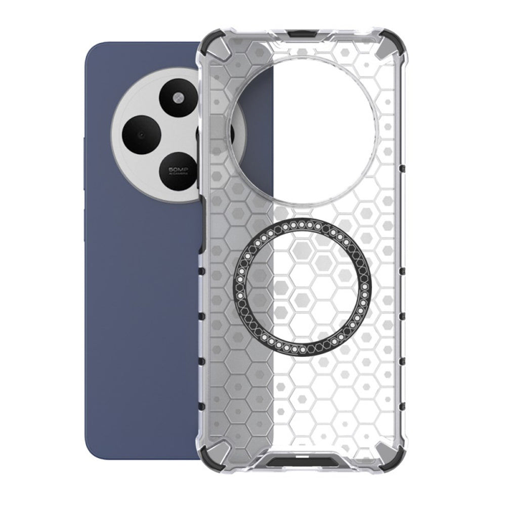 Husa de protectie Techsuit HoneyComb Shield MagSafe compatibil cu Xiaomi Redmi 14C / Poco C75, Alb