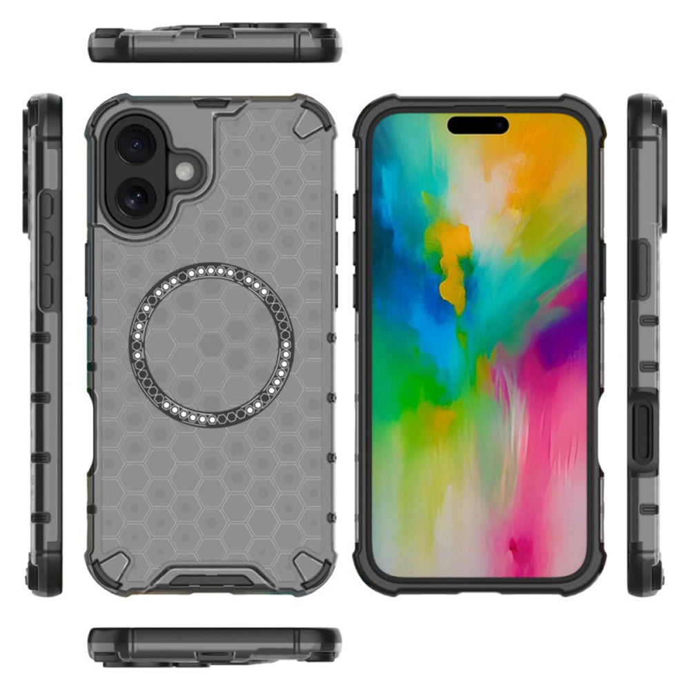 Husa de protectie Techsuit HoneyComb Shield MagSafe compatibil cu iPhone 16, Alb