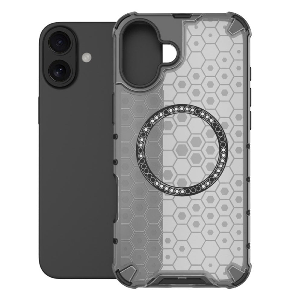Husa de protectie Techsuit HoneyComb Shield MagSafe compatibil cu iPhone 16, Negru
