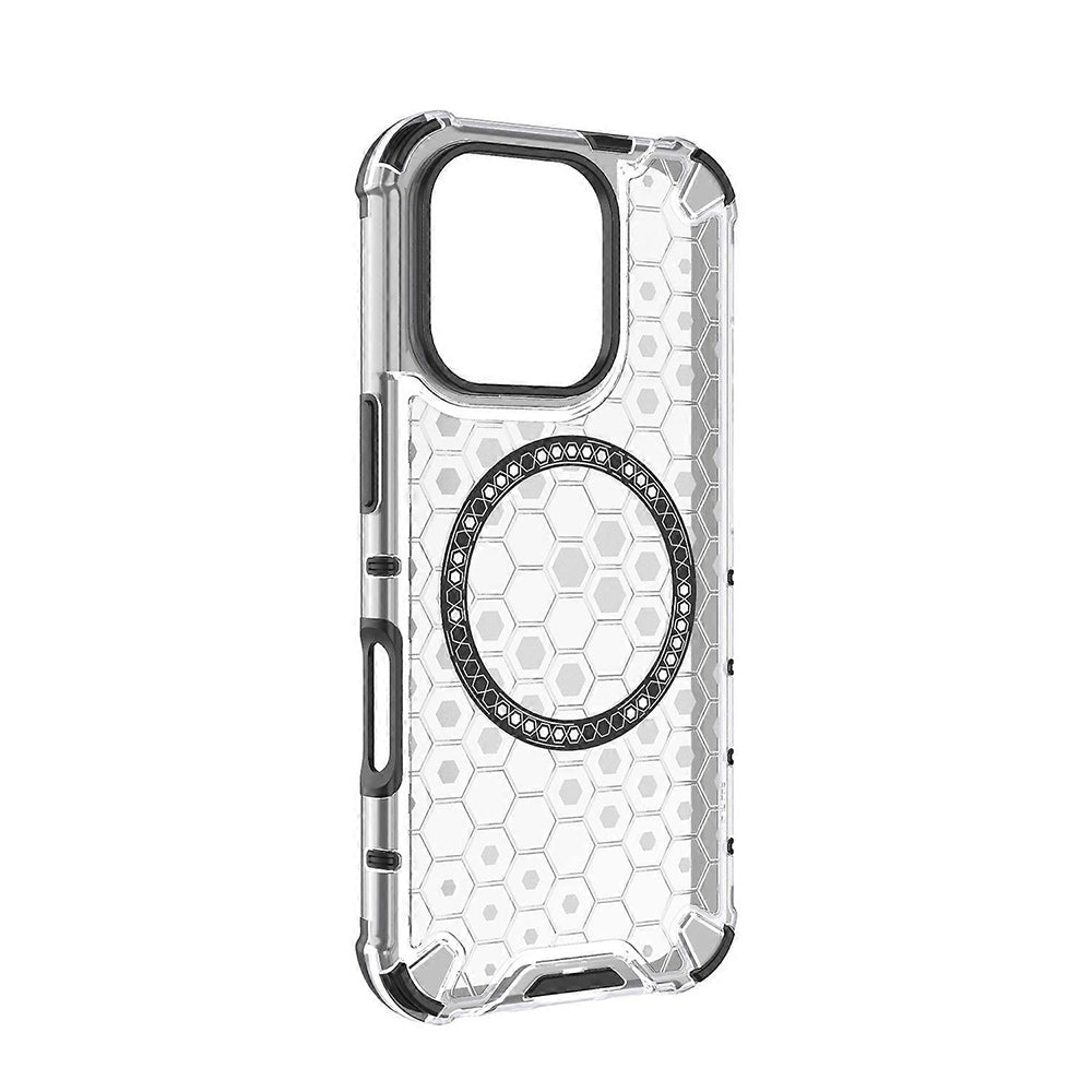 Husa de protectie Techsuit HoneyComb Shield MagSafe compatibil cu iPhone 16 Pro, Alb