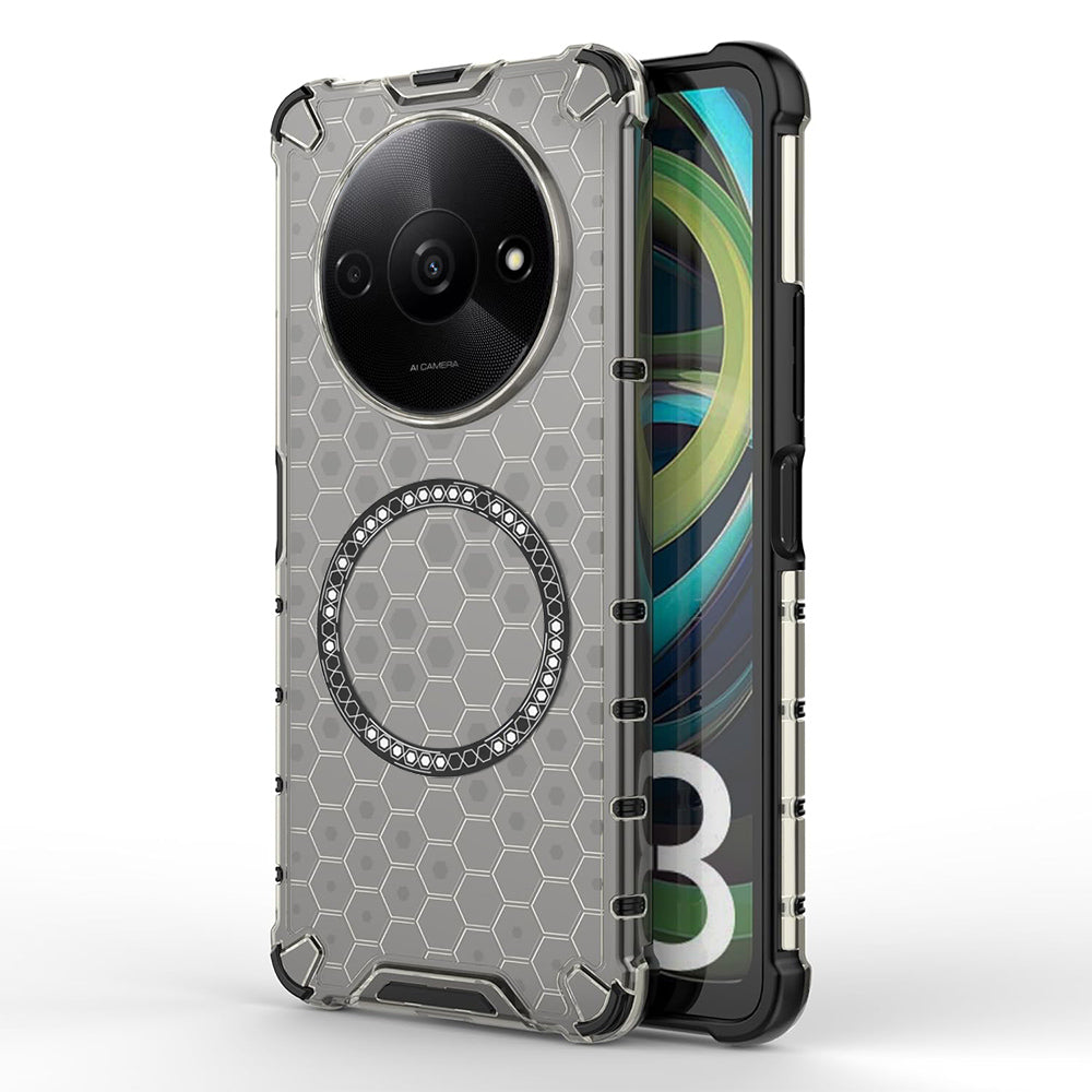 Husa de protectie Techsuit HoneyComb Shield MagSafe compatibil cu Xiaomi Redmi A3 / Redmi A3x, Negru