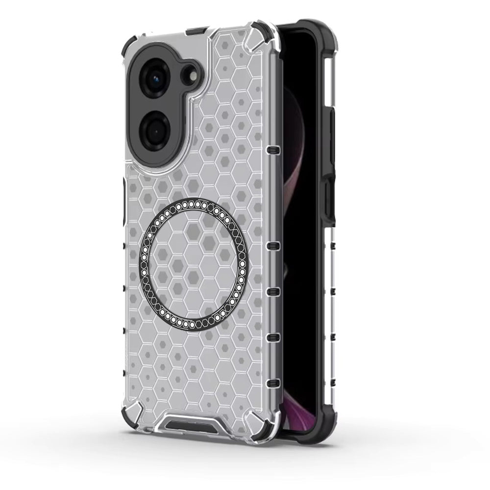 Husa de protectie Techsuit HoneyComb Shield MagSafe compatibil cu Xiaomi Redmi A5 4G (Regional), Alb