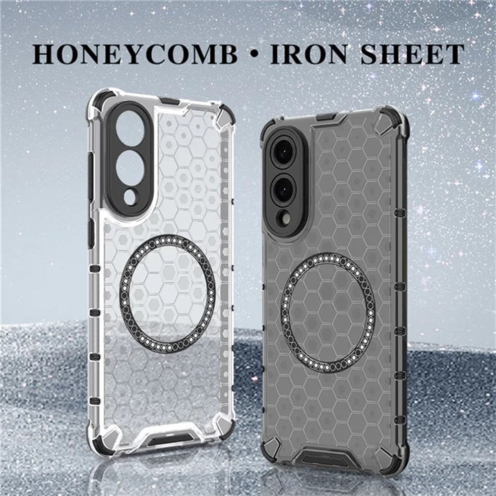 Husa de protectie Techsuit HoneyComb Shield MagSafe compatibil cu Samsung Galaxy S25 Edge, Alb