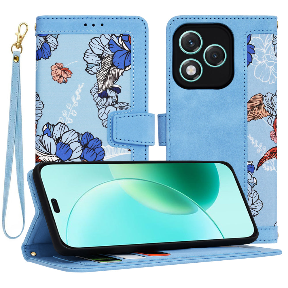 Husa de protectie Techsuit FlipCraft compatibil cu Honor 400 Lite, Vibrant Blue