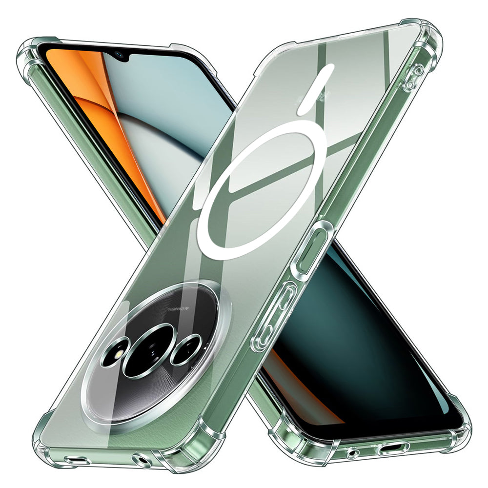 Husa de protectie Techsuit Shockproof Clear Silicone MagSafe compatibil cu Xiaomi Redmi A3 / Redmi A3x, Transparent