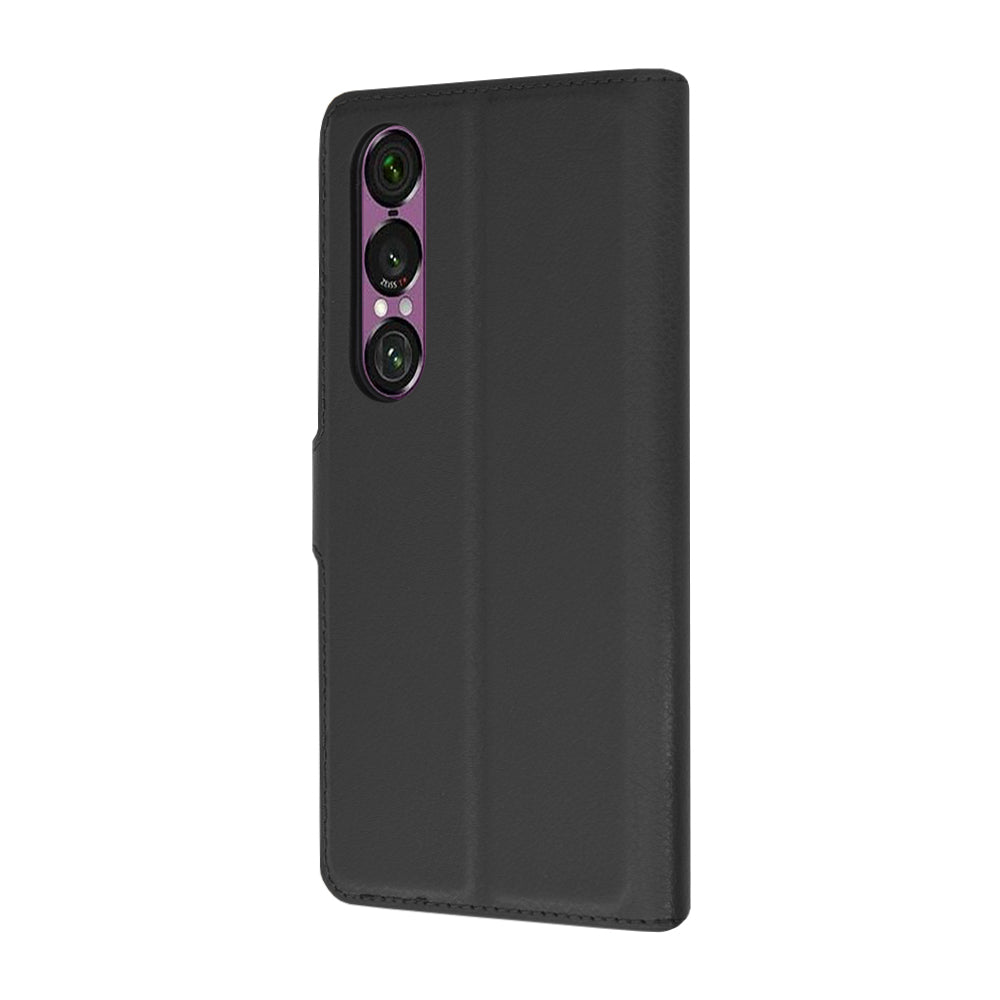 Husa de protectie Techsuit Leather Folio compatibil cu Sony Xperia 1 VI, Negru