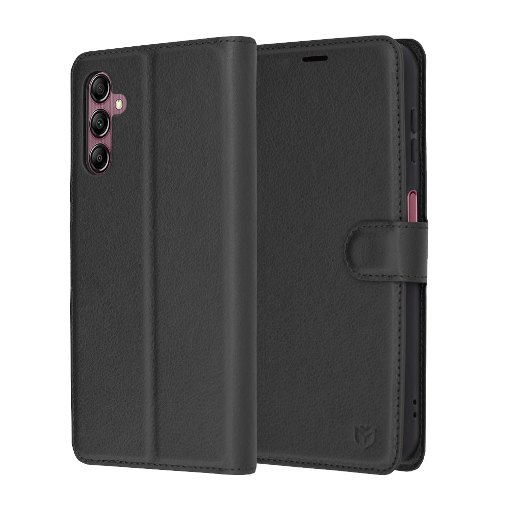 Husa de protectie Techsuit Leather Folio compatibil cu Samsung Galaxy A14 4G / A14 5G, Negru