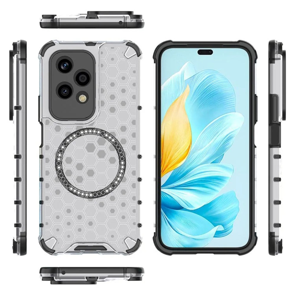 Husa de protectie Techsuit HoneyComb Shield MagSafe compatibil cu Honor 200 Lite, Alb