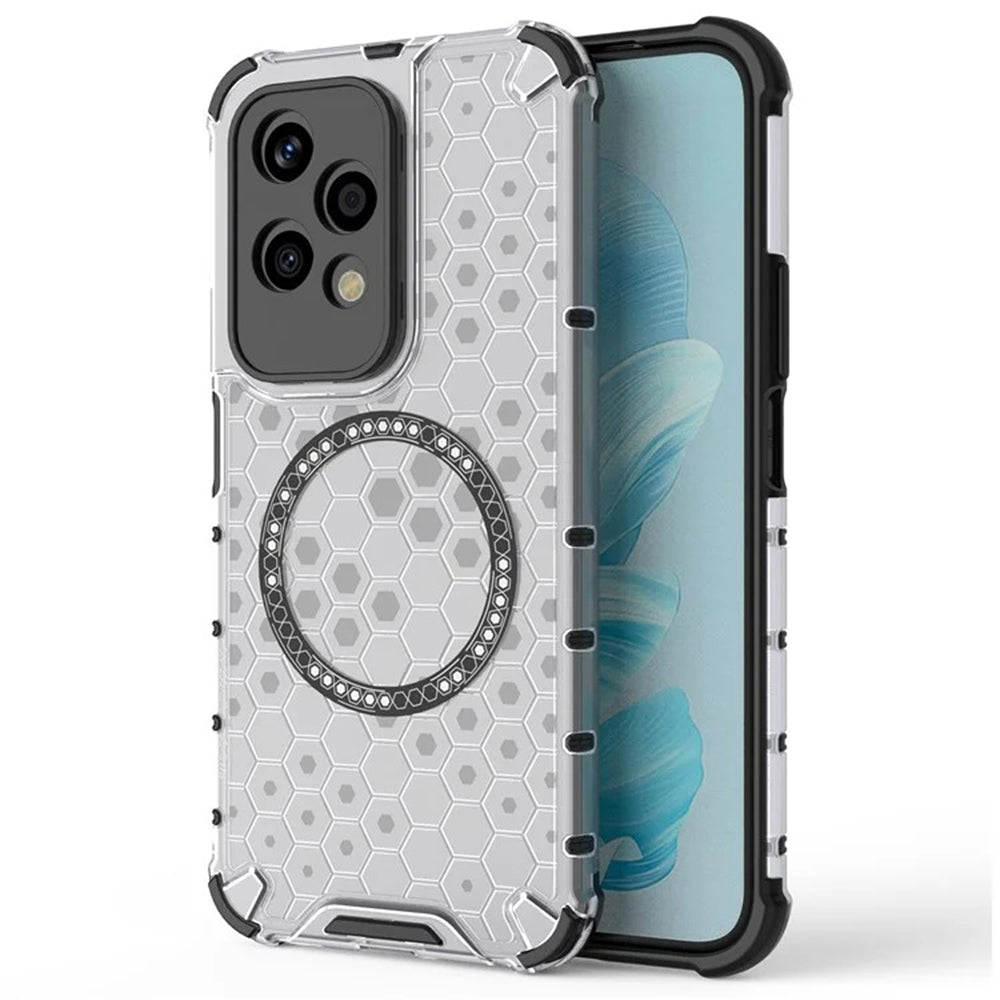 Husa de protectie Techsuit HoneyComb Shield MagSafe compatibil cu Honor 200 Lite, Alb