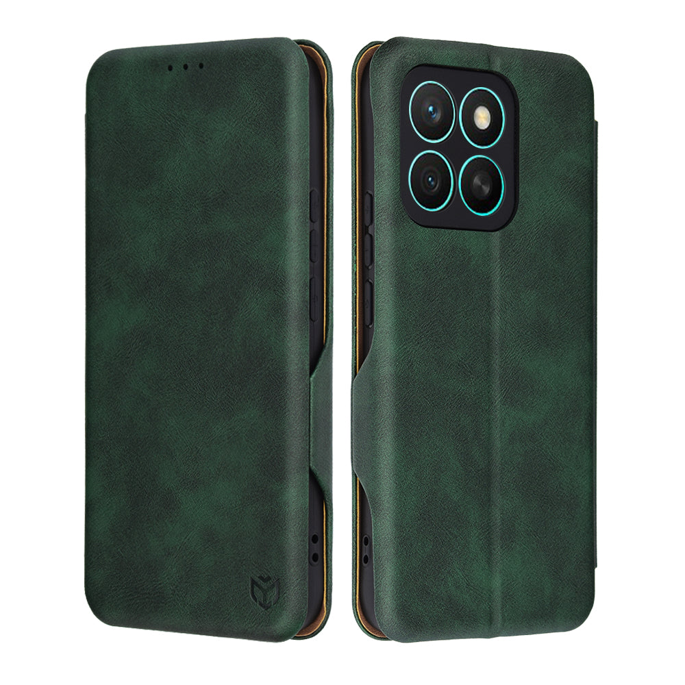 Husa de protectie Techsuit Safe Wallet Plus compatibil cu Honor X8c, Verde
