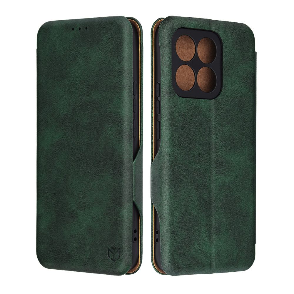 Husa de protectie Techsuit Safe Wallet Plus compatibil cu Honor X8c, Verde