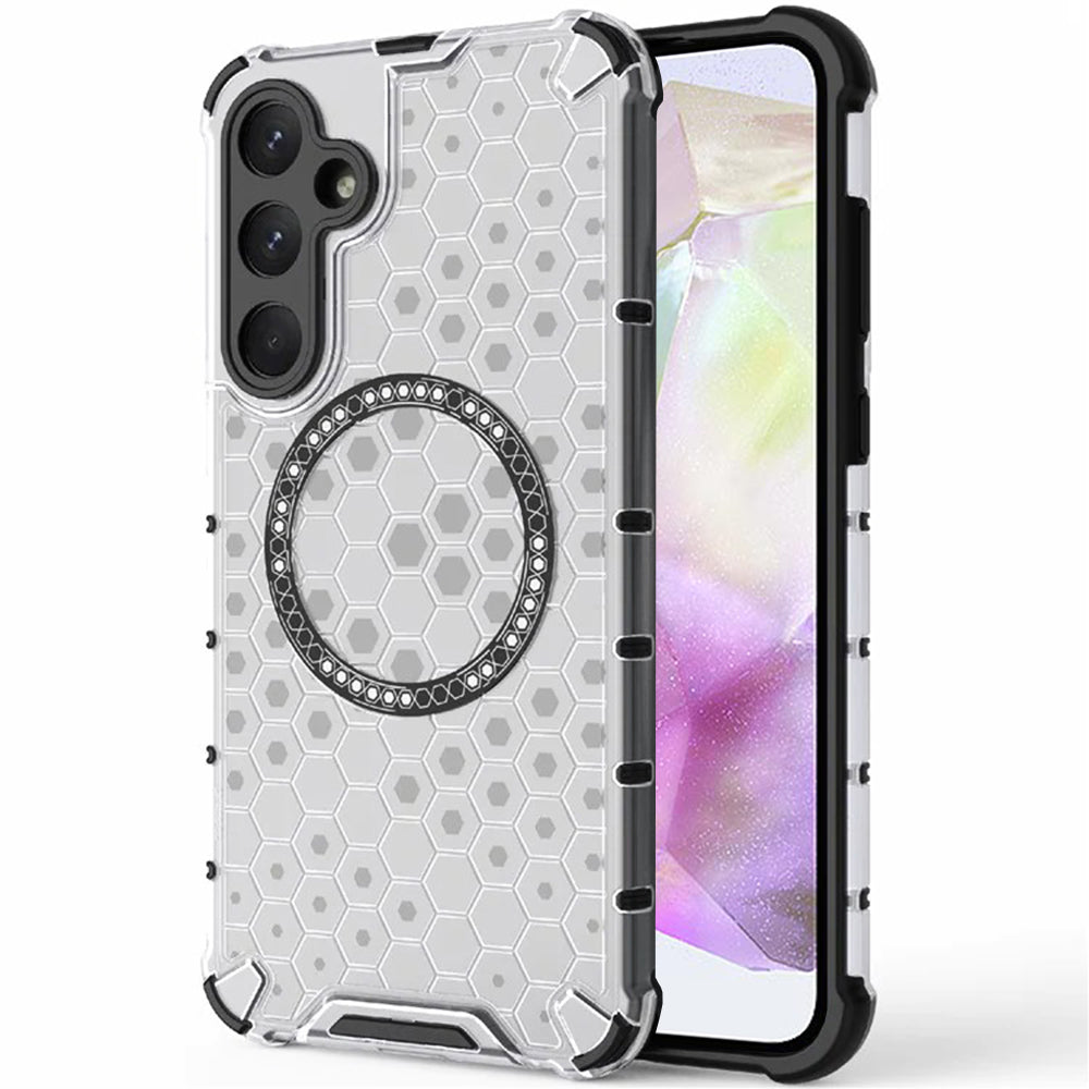 Husa de protectie Techsuit HoneyComb Shield MagSafe compatibil cu Samsung Galaxy A35 5G, Alb