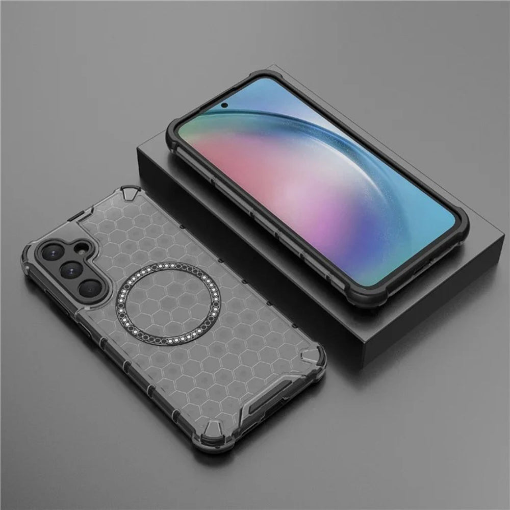 Husa de protectie Techsuit HoneyComb Shield MagSafe compatibil cu Samsung Galaxy A35 5G, Negru