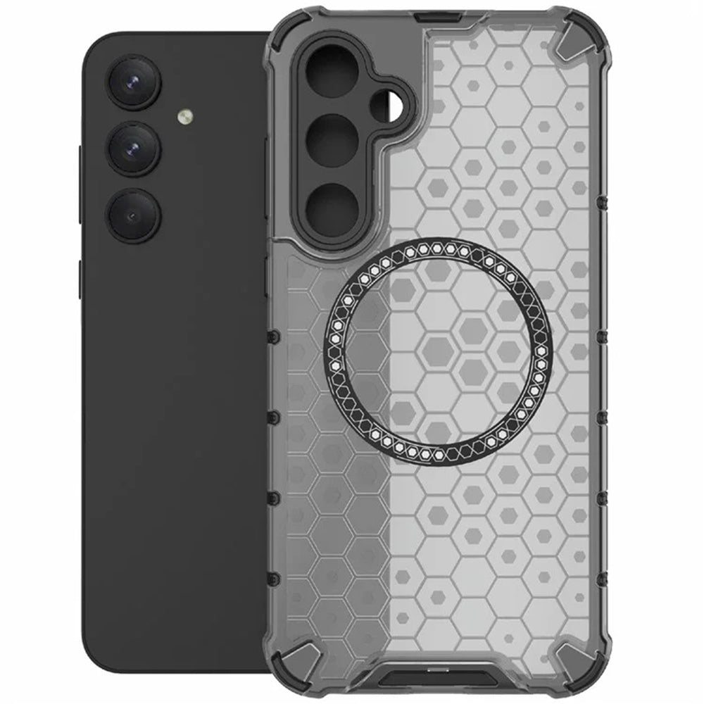 Husa de protectie Techsuit HoneyComb Shield MagSafe compatibil cu Samsung Galaxy A55 5G, Negru