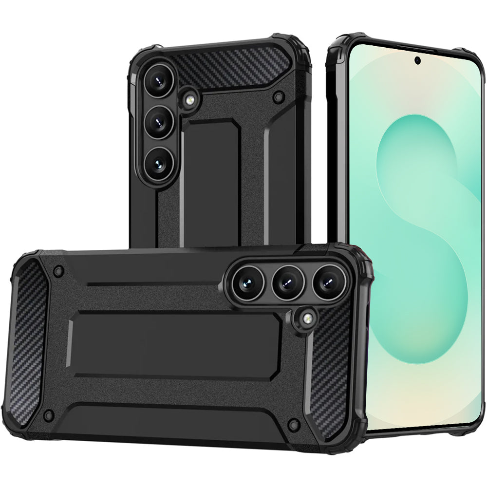 Husa de protectie Techsuit Hybrid Armor compatibil cu Samsung Galaxy S25, Negru