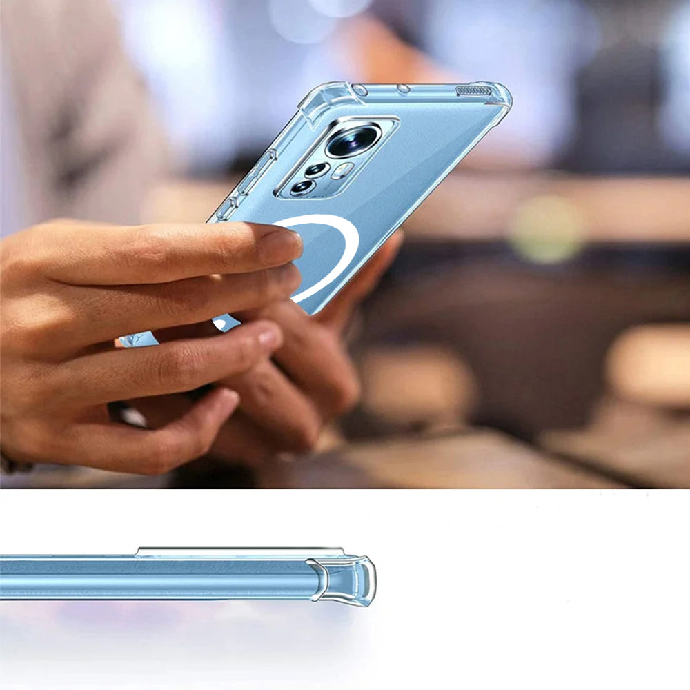 Husa de protectie Techsuit Shockproof Clear Silicone MagSafe compatibil cu Oppo A40 4G, Transparent