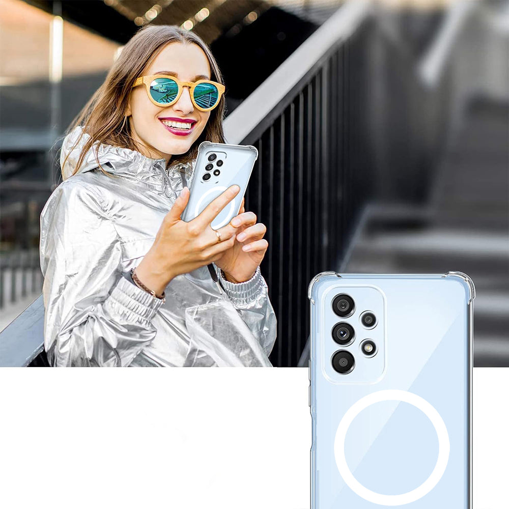 Husa de protectie Techsuit Shockproof Clear Silicone MagSafe compatibil cu Oppo A40 4G, Transparent