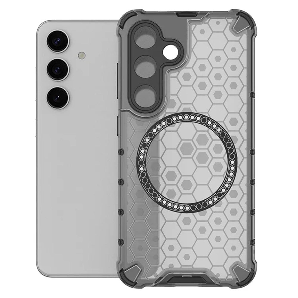 Husa de protectie Techsuit HoneyComb Shield MagSafe compatibil cu Samsung Galaxy S25 Plus, Negru