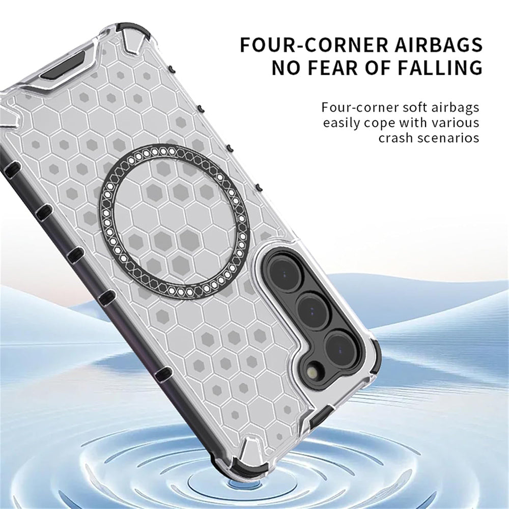 Husa de protectie Techsuit HoneyComb Shield MagSafe compatibil cu Oppo Reno13, Alb