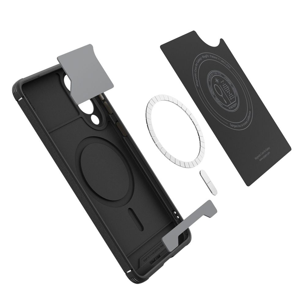 Husa de protectie Spigen Core Armor MagSafe (ACS09406) compatibil cu Samsung Galaxy S25 Edge, Negru Mat