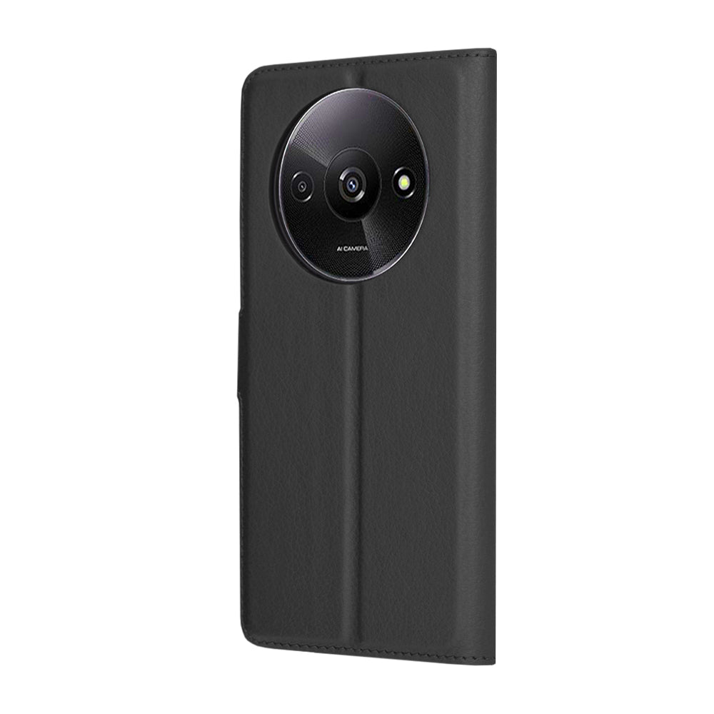 Husa de protectie Techsuit Leather Folio compatibil cu Xiaomi Redmi A3 / Redmi A3x, Negru