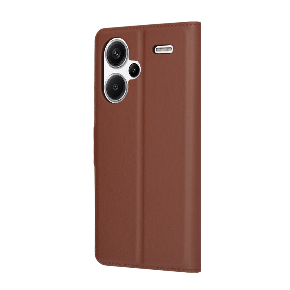 Husa de protectie Techsuit Leather Folio compatibil cu Xiaomi Redmi Note 13 Pro+ 5G, Maro
