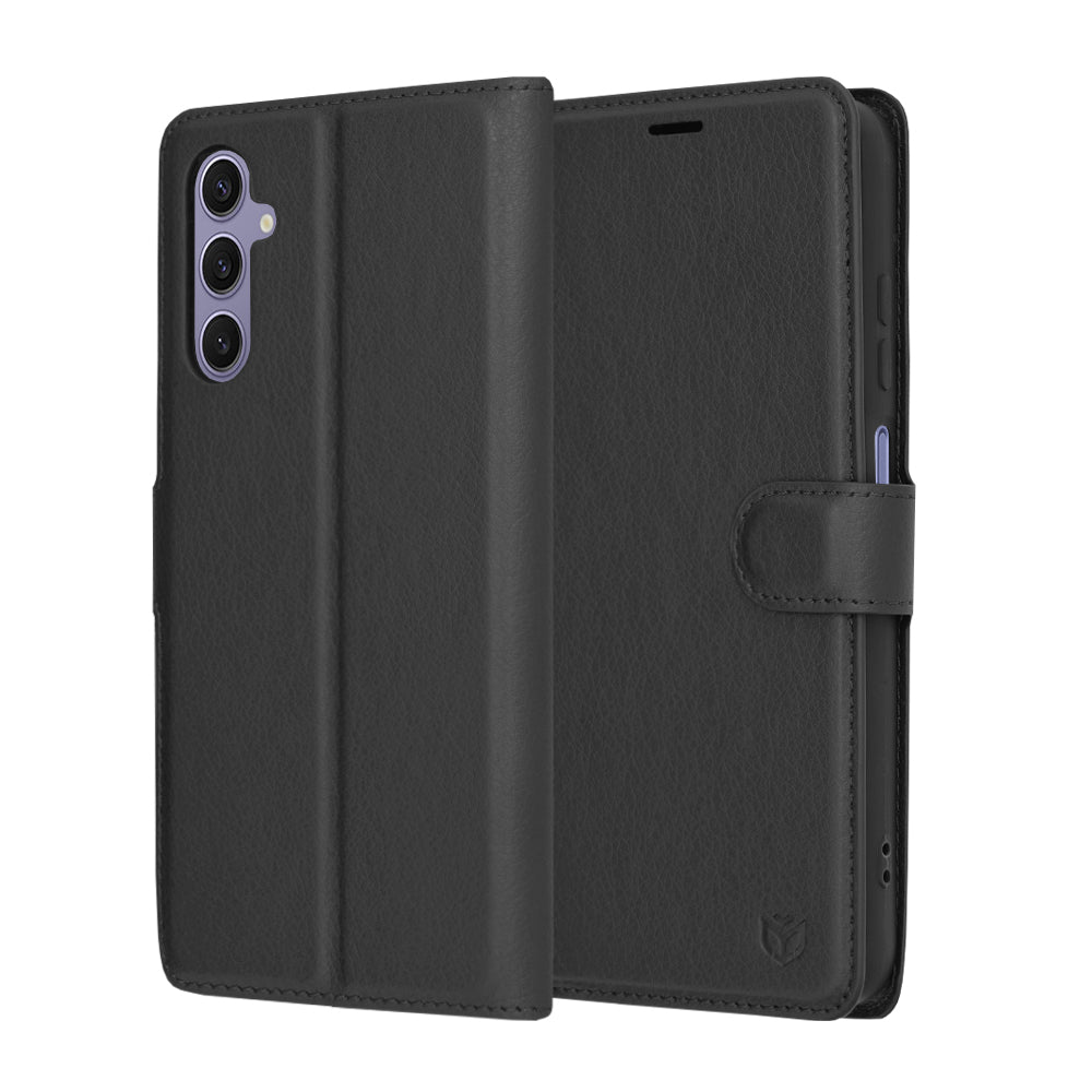 Husa de protectie Techsuit Leather Folio compatibil cu Samsung Galaxy S24, Negru